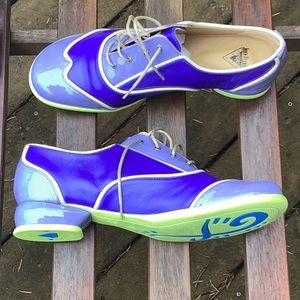 Brand new in box BNIB Blue/Purple Fluevog Martha Shoes size 11.5